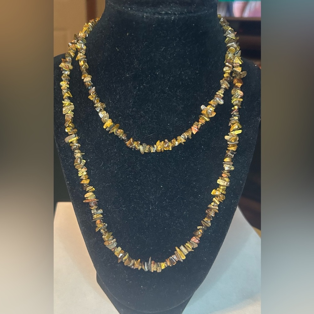 Elegant Tigers Eye Beaded Necklace